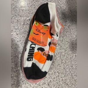 Disney Halloween Pumpkin Crew Socks in White, Black, Orange & Pink